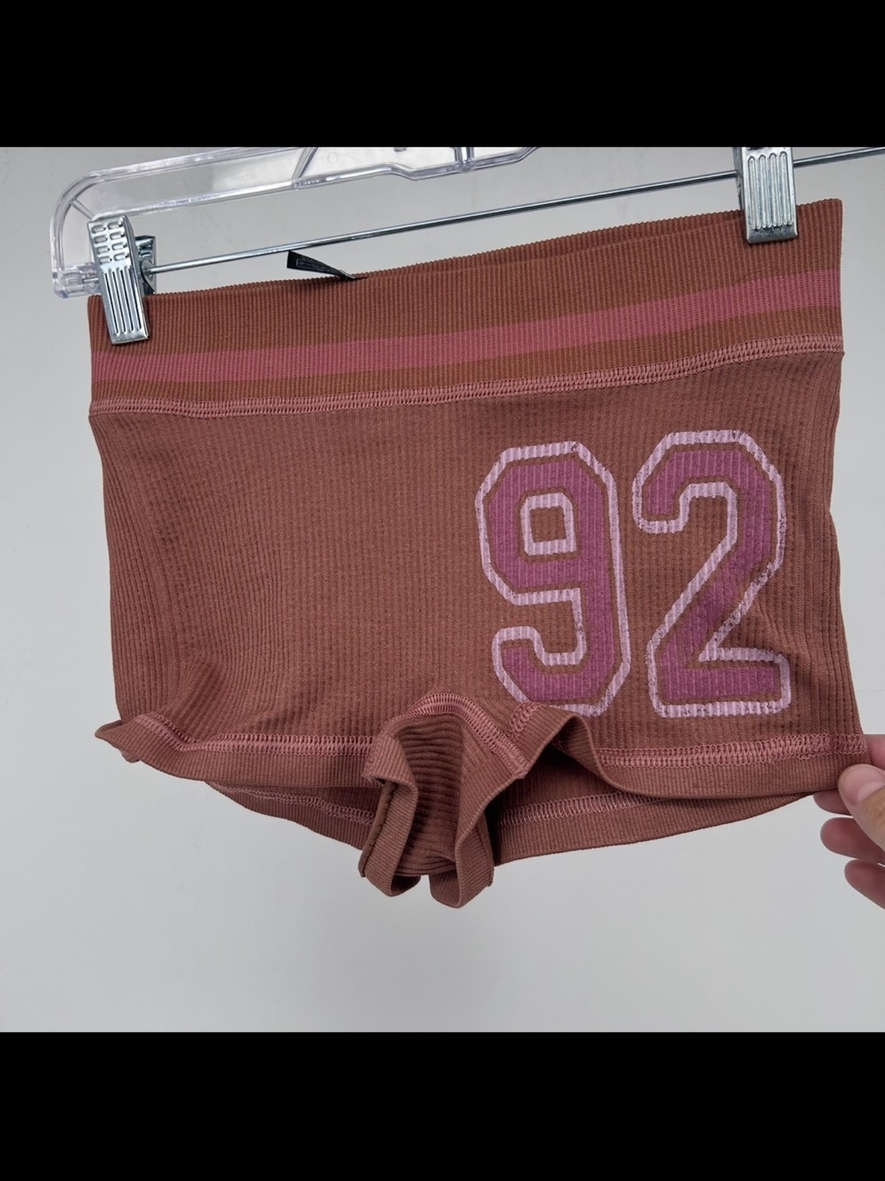 Out From Under Ribbed Seamless 92 Boyshorts Size XS NWT